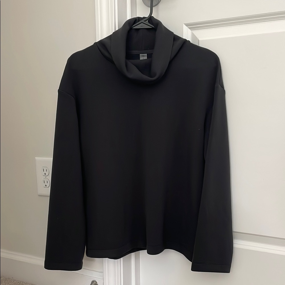 Outdoor Voices Black Cowl Neck Top